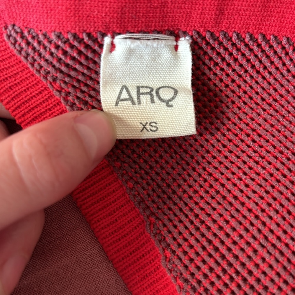 ARQ Giulia Halter Top in Cherry Red, size extra small - Picture 7 of 8